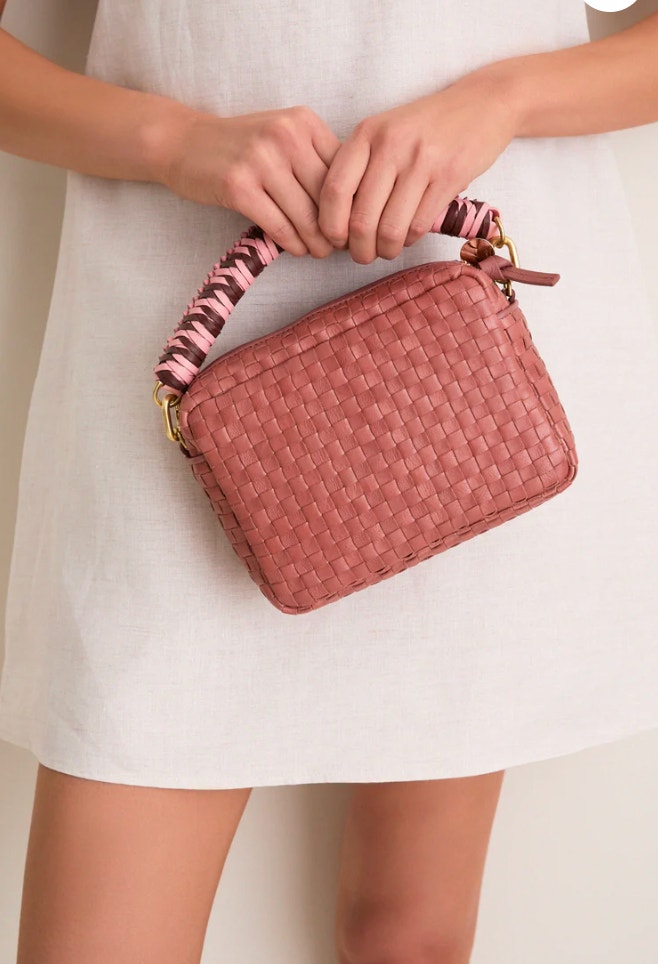 Clare V New Rose Clay Midi Sac With Braided Strap